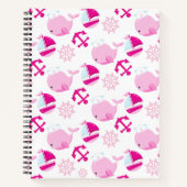 Carnet Motif De Baleines, Beaux Baleines, Baleines Roses (Devant)