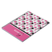 Carnet Motif de balle de soccer rose Monogram (Côté gauche)