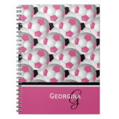 Carnet Motif de balle de soccer rose Monogram (Devant)