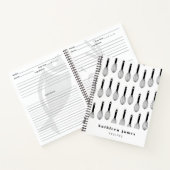 Carnet Motif de balloon blanc noir Recette (Intérieur)