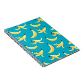 Carnet Motif de banane jaune rétro drôle éditable pour fê (Côté Droit)