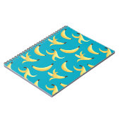 Carnet Motif de banane jaune rétro drôle éditable pour fê (Côté gauche)