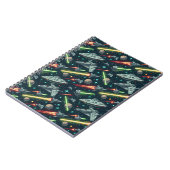 Carnet Motif de bande dessinée de vaisseau spatial de sci (Côté gauche)