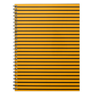 Carnet Motif de bande jaune noir rétro