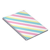 Carnet Motif de bandes de couleurs cool (Côté Droit)