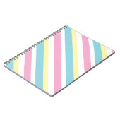 Carnet Motif de bandes de couleurs cool (Côté gauche)