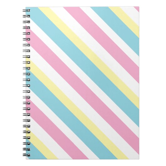Carnet Motif de bandes de couleurs cool (Devant)