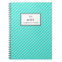 Motif de bandes diagonales turquoise personnalisé