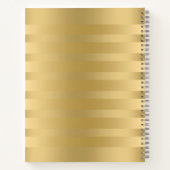 Carnet Motif de bandes d'or (Dos)