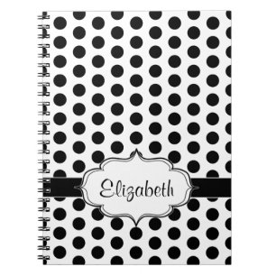 Carnet Motif de base noir et blanc simple de point de