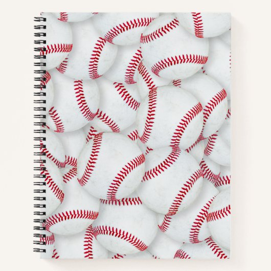 Carnet Motif de baseballs en couche (Devant)