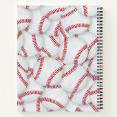 Carnet Motif de baseballs superposés (Dos)
