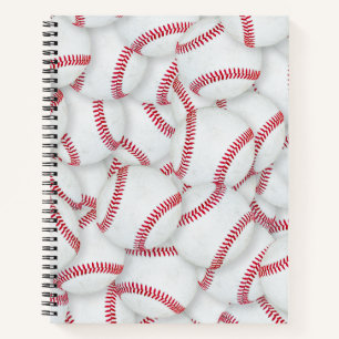 Carnet Motif de baseballs superposés