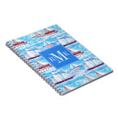 Carnet Motif de bateaux de navigation d'aquarelle (Côté Droit)