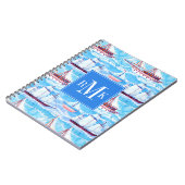 Carnet Motif de bateaux de navigation d'aquarelle (Côté gauche)