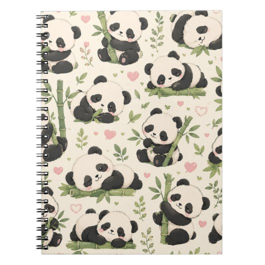 Carnet Motif de bébé panda mignon | (Devant)