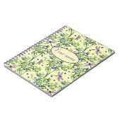 Carnet Motif de bleuets avec libellules (Côté gauche)