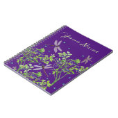 Carnet Motif de bleuets avec libellules (Côté gauche)