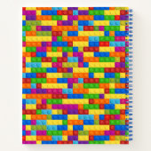 Carnet Motif de bloc de construction coloré (Dos)