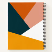 Carnet Motif de bloc de couleur géométrique abstrait mode (Dos)