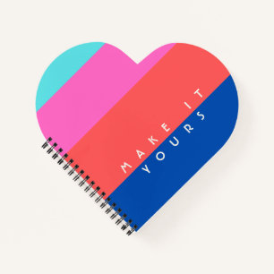 Carnet Motif de bloc de couleur moderne personnalisé
