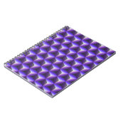 Carnet Motif de bloc de cube violet abstrait (Côté gauche)