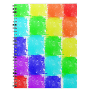 Carnet Motif de blocs colorés au crayon moderne et amusan