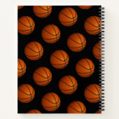 Carnet motif de boules de basket monogrammed (Dos)