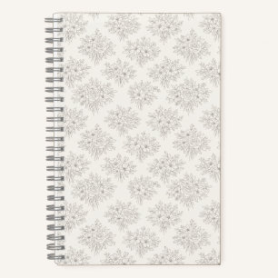 Carnet Motif de bouquet en ligne botanique