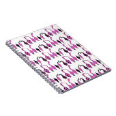 Carnet Motif de boutons de chats violets (Côté Droit)