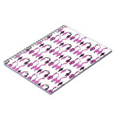 Carnet Motif de boutons de chats violets (Côté gauche)