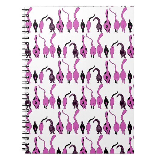 Carnet Motif de boutons de chats violets (Devant)