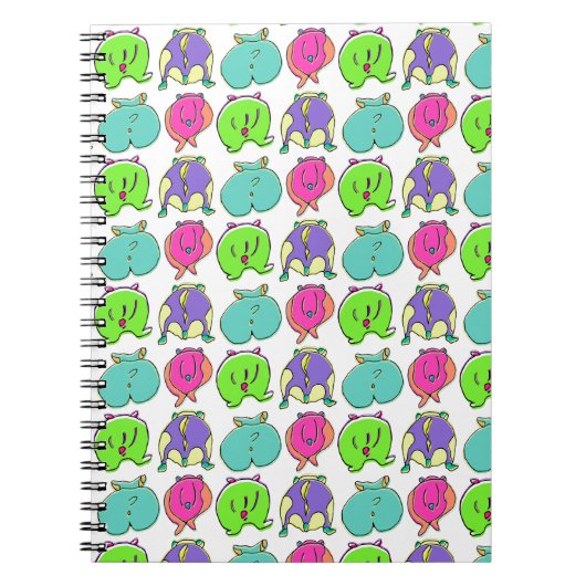 Carnet Motif de boutons de hamster coloré (Devant)