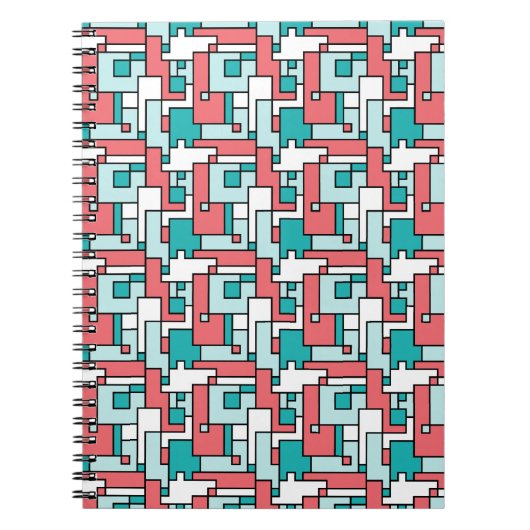 Carnet Motif de briques rétro (Devant)