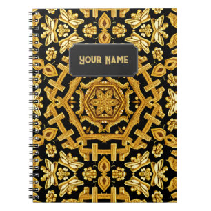 Carnet Motif de broderie Goldwork - Ajouter du texte au C