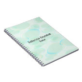 Carnet Motif de bulles vertes mignonnes (Côté Droit)