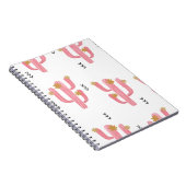Carnet Motif de cactus à fleurs d'aquarelle transparente. (Côté Droit)