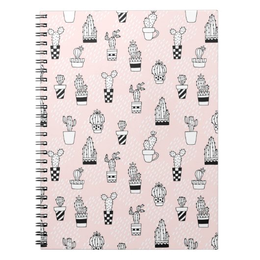 Carnet Motif de Cactus à main fine (Devant)