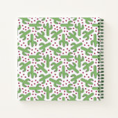 Carnet Motif de cactus et de fleurs roses (Dos)