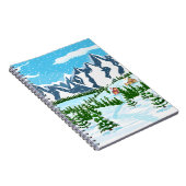 Carnet motif de cactus fleur sauvage dans un style aquare (Côté Droit)