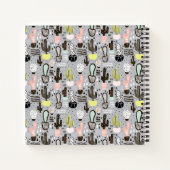 Carnet Motif de cactus texturés à la main (Dos)