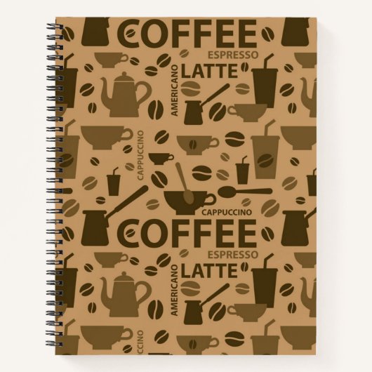 Carnet Motif de café (Devant)