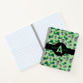 Carnet Motif de camions poubelles de recyclage Monogramme (Intérieur)
