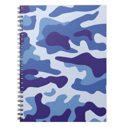 Carnet Motif de camouflage bleu (Devant)