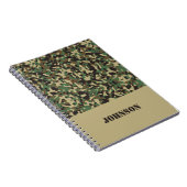 Carnet Motif de camouflage de nom personnalisé (Côté Droit)