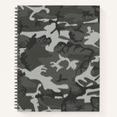 Carnet Motif de Camouflage gris, Motif militaire, Armée (Devant)