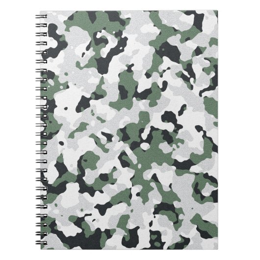 Carnet Motif de camouflage vert (Devant)