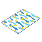 Carnet Motif de canard en caoutchouc jaune (Côté gauche)