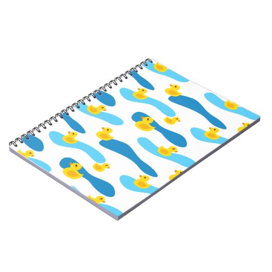 Carnet Motif de canard en caoutchouc jaune (Côté gauche)