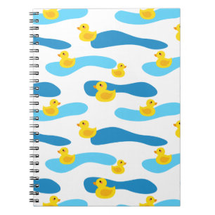Carnet Motif de canard en caoutchouc jaune